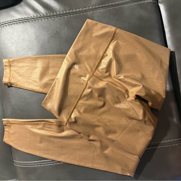 lululemon athletica Pants - lululemon athletica Metallic Bronze High-Rise Leggings